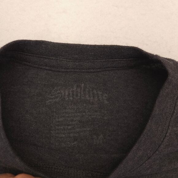 Sublime Casual Graphic Crew Neck Short Sleeve T Shirt Womens Size Medium M Gray - Picture 3 of 9